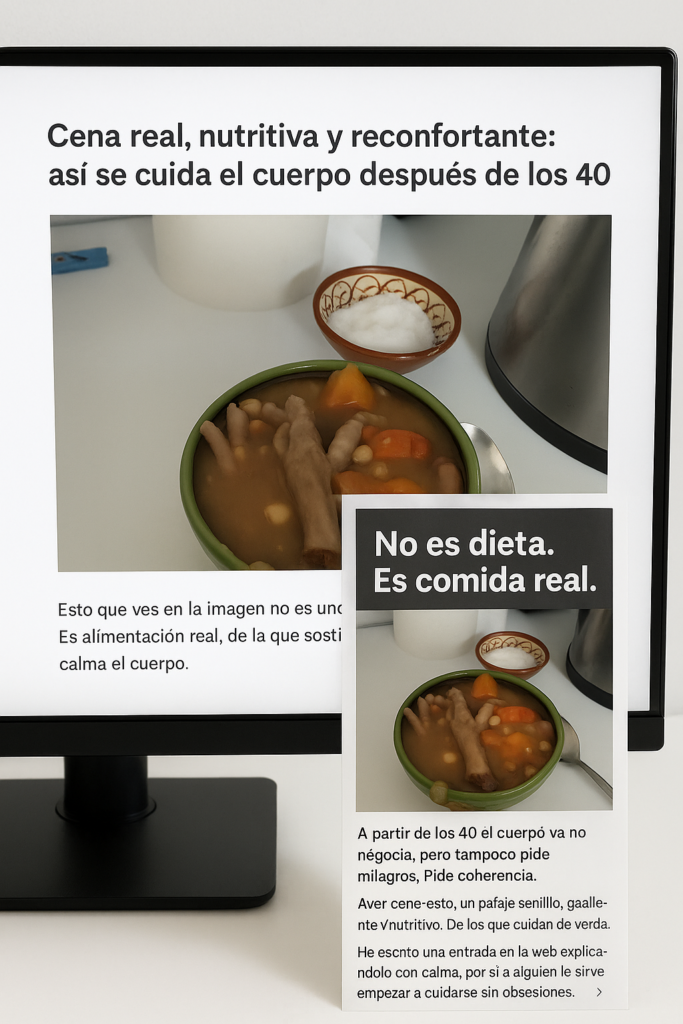 Cena real, nutritiva y reconfortante: así se cuida el cuerpo después de los 40 - 1000105253