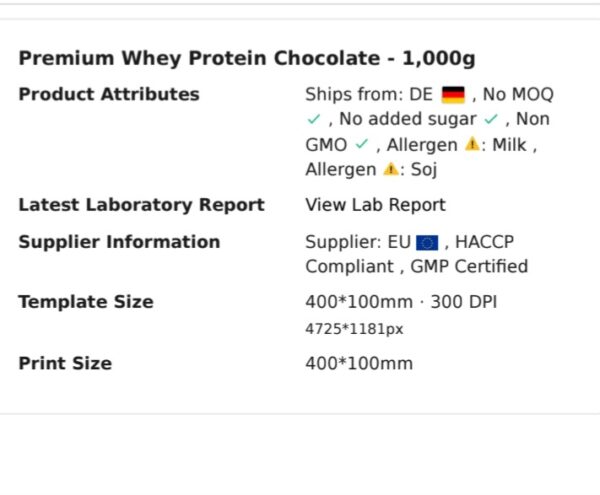 Proteína de Suero Premium Chocolate 1000 g | 23 g de Proteína por Toma | HabanaStrong Wellness