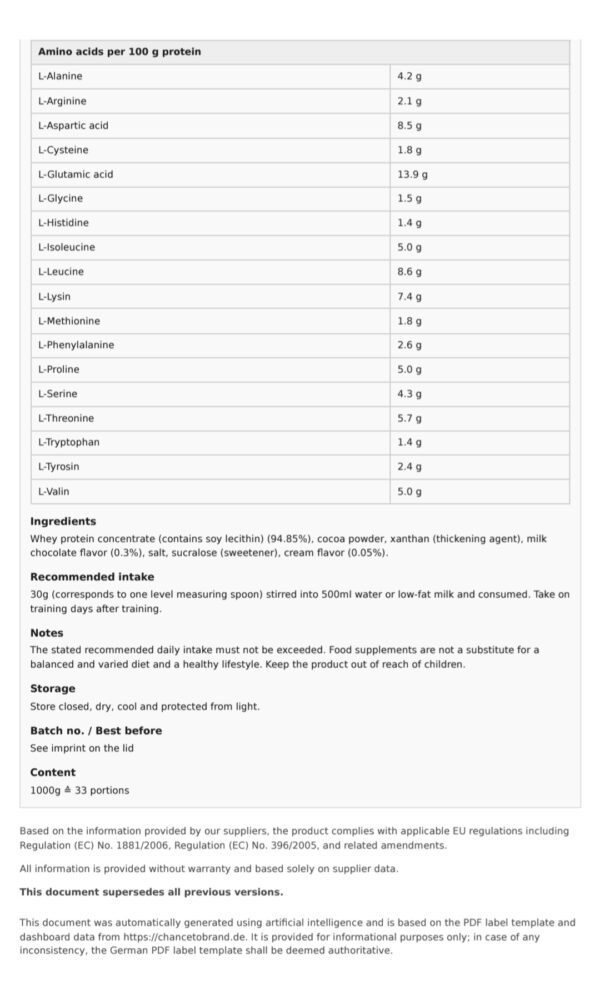 Proteína de Suero Premium Chocolate 1000 g | 23 g de Proteína por Toma | HabanaStrong Wellness