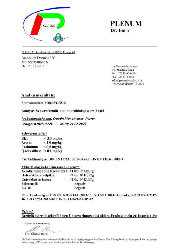 Creatina monohidrato 100% pura micronizada HabanaStrong Wellness